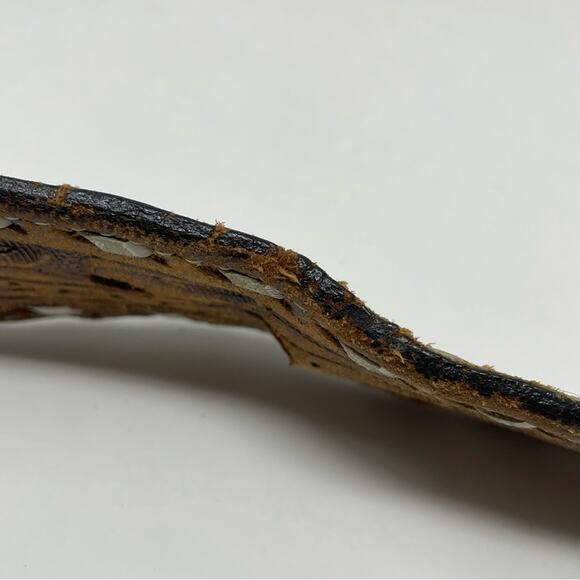 Vintage Distressed Worn Tooled Floral Cowboy Western Cowboy John Belt unisex 34 - Picture 15 of 16